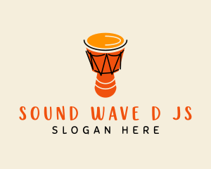 Djembe Drum Africa logo design