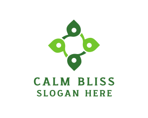 Leaf Wellness Cross logo design