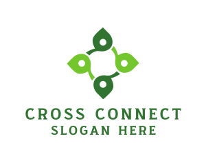 Leaf Wellness Cross logo design