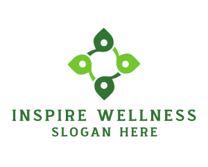 Leaf Wellness Cross logo design