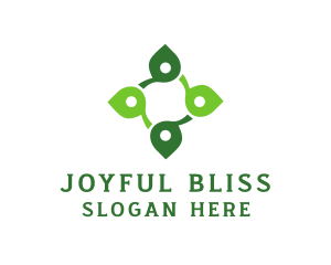 Leaf Wellness Cross logo design