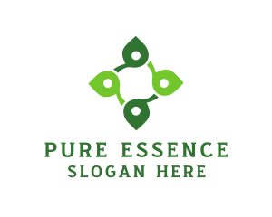 Leaf Wellness Cross logo design