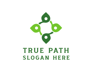 Leaf Wellness Cross logo design