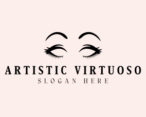 Beauty Eyelashes Makeup logo design