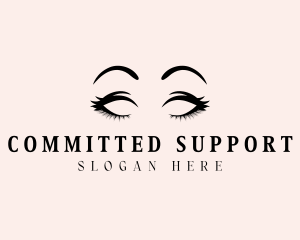 Beauty Eyelashes Makeup logo design