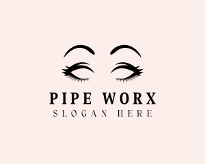 Beauty Eyelashes Makeup logo design