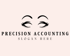 Beauty Eyelashes Makeup logo design