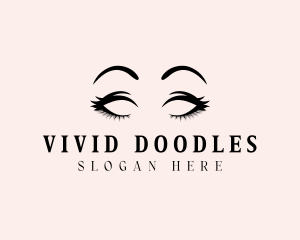 Beauty Eyelashes Makeup logo design