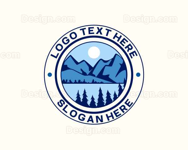 Mountain Peak Hiking Logo