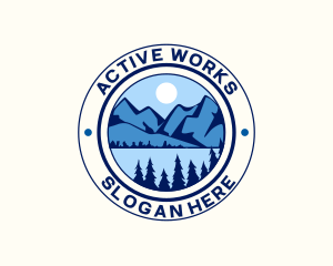 Mountain Peak Hiking logo design