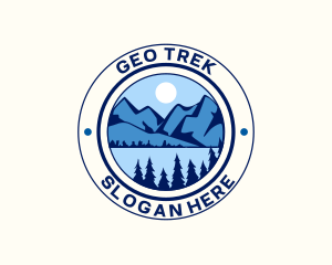 Mountain Peak Hiking logo design