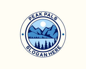 Mountain Peak Hiking logo design