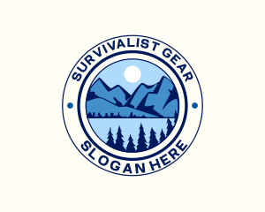 Mountain Peak Hiking logo design