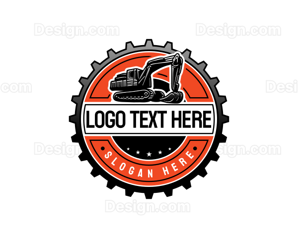 Industrial Excavator Backhoe Logo