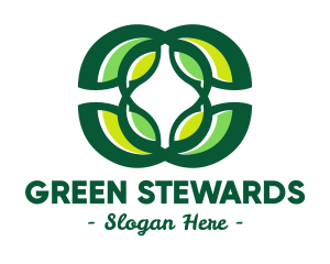 Green Organic Leaves logo design