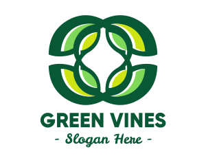 Green Organic Leaves logo design