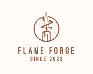 Candle Wax Flame logo design