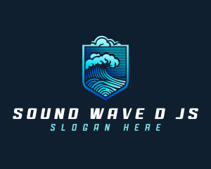 Tsunami Wave Cloud logo design