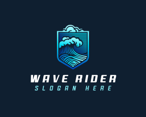 Tsunami Wave Cloud logo design