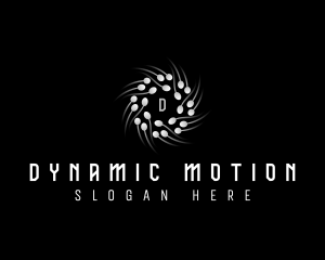 Cyber Motion Vortex logo design