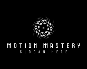 Cyber Motion Vortex logo design