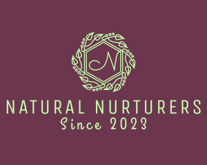 Organic Leaves Farm Produce logo design