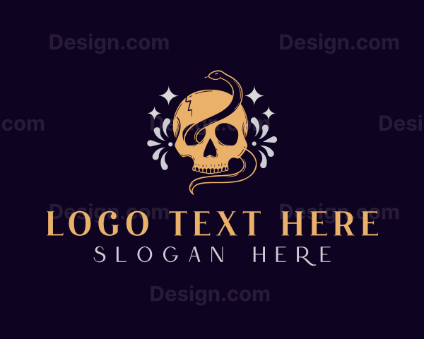 Wild Snake Skull Logo