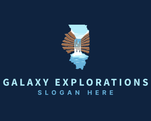 Illinois Starved Rock Landmark logo design