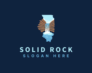 Illinois Starved Rock Landmark logo design