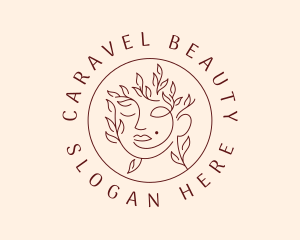 Beauty Leaf Face logo design