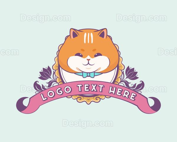 Cute Cartoon Cat Logo