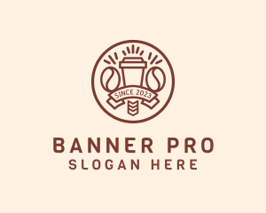 Coffee Cup Banner logo design