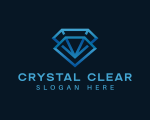 Crystal Diamond Gem logo design