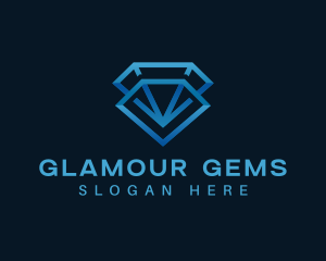 Crystal Diamond Gem logo design