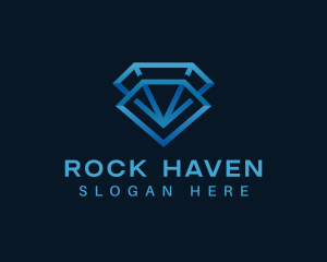 Crystal Diamond Gem logo design