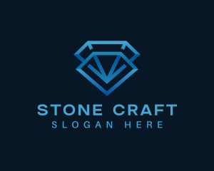 Crystal Diamond Gem logo design