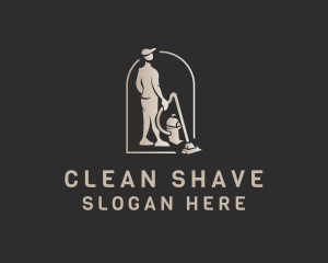 Vacuum Cleaning Janitor logo design