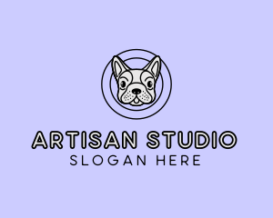 French Bulldog Dog logo design