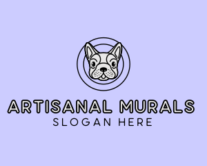 French Bulldog Dog logo design