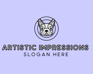 French Bulldog Dog logo design