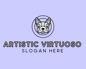 French Bulldog Dog logo design