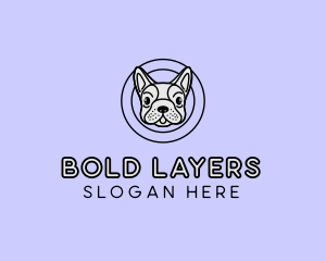 French Bulldog Dog logo design