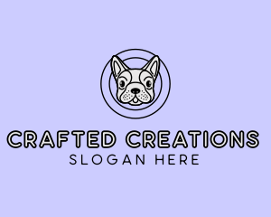 French Bulldog Dog logo design