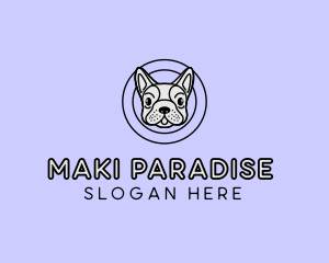 French Bulldog Dog logo design