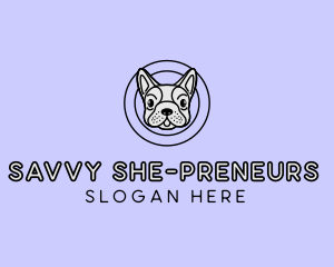 French Bulldog Dog logo design