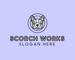 French Bulldog Dog logo design