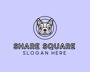 French Bulldog Dog logo design