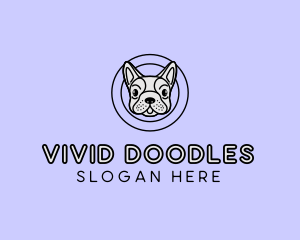 French Bulldog Dog logo design