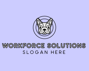 French Bulldog Dog logo design