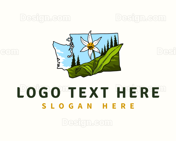 Washington Botanical Flower Logo